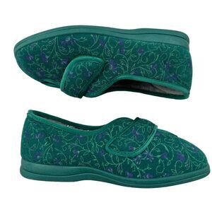 Cosyfeet Extra Roomy US 10 UK 8 Green Diane Floral Comfort Shoes Padded $75
